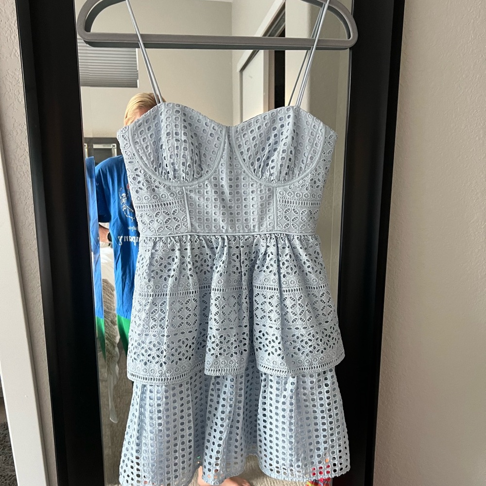 Self Portrait Broderie Anglaise Mini Dress - Picture 3 of 5